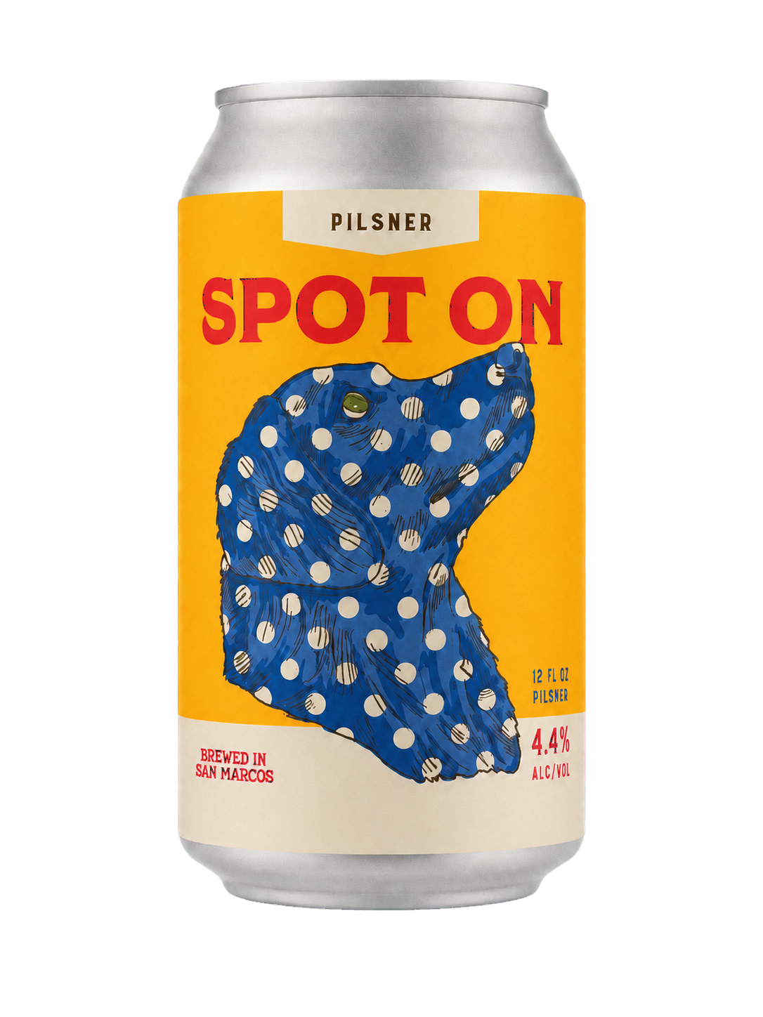 Spot On Pilsner can