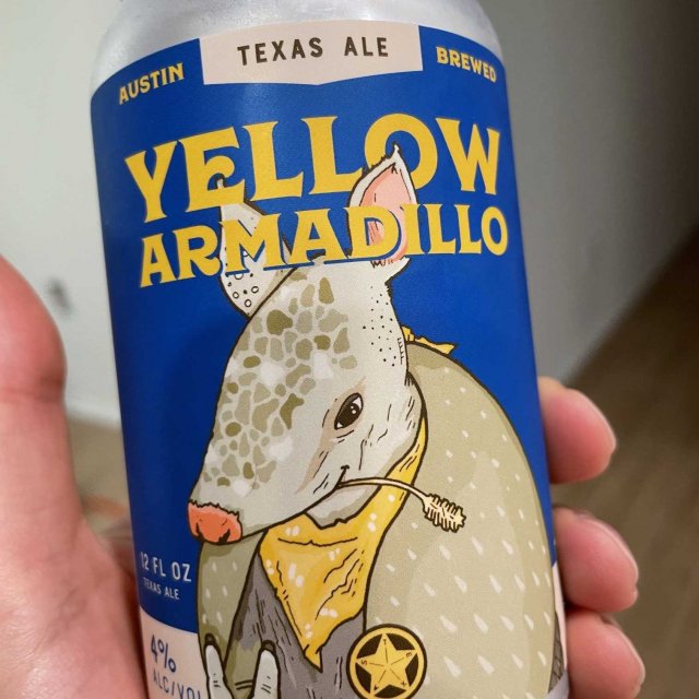 Yellow Armadillo Texas Ale can